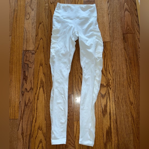 Powerhold White leggings with sheer pockets - Picture 1 of 2